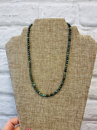 Wild Horse Hand Strung Turquoise Bead Necklace 4mm-Necklaces-Motis & CO-Motis & Co Boutique, Women's Fashion Boutique in Carthage, Missouri