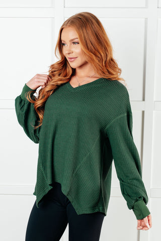 Good Things Are Coming V-Neck Top in Green-Tops-Ave Shops-Motis & Co Boutique, Women's Fashion Boutique in Carthage, Missouri