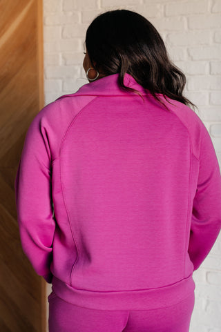 Hamptons Travel Half Zip Pullover in Magenta-Pullovers-Ave Shops-Motis & Co Boutique, Women's Fashion Boutique in Carthage, Missouri