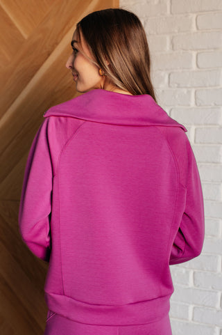 Hamptons Travel Half Zip Pullover in Magenta-Pullovers-Ave Shops-Motis & Co Boutique, Women's Fashion Boutique in Carthage, Missouri