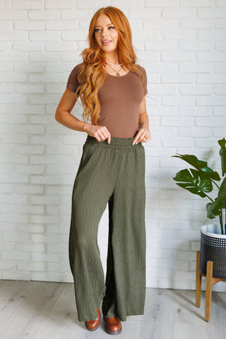 Harmony High Rise Wide Pants in Olive-Bottoms-Ave Shops-Motis & Co Boutique, Women's Fashion Boutique in Carthage, Missouri