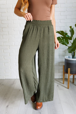 Harmony High Rise Wide Pants in Olive-Bottoms-Ave Shops-Motis & Co Boutique, Women's Fashion Boutique in Carthage, Missouri