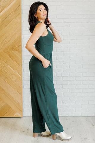 Hilary Wide Leg Jumpsuit in Green-Jumpsuits & Rompers-Ave Shops-Motis & Co Boutique, Women's Fashion Boutique in Carthage, Missouri