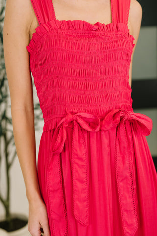 Hold Me Down Midi Dress in Fuchsia-Dresses-Ave Shops-Motis & Co Boutique, Women's Fashion Boutique in Carthage, Missouri