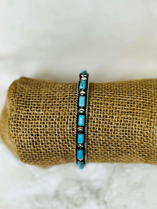 Cruz Authentic Turquoise Sterling Silver Cuff-Bracelets-Turquoise Heaven-Motis & Co Boutique, Women's Fashion Boutique in Carthage, Missouri