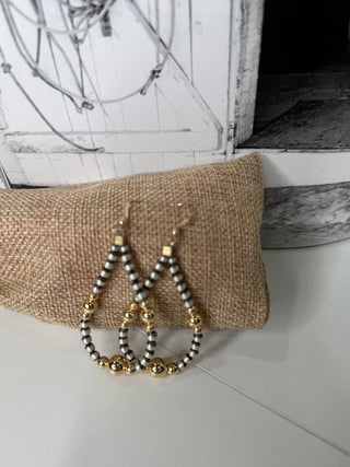 Desert Pearl Authentic Sterling and Gold Earrings