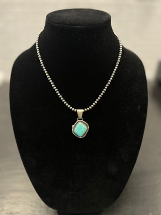 Sheryl Authentic Kingman Turquoise Pendant-Necklaces-Motis & CO-Motis & Co Boutique, Women's Fashion Boutique in Carthage, Missouri