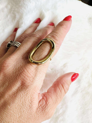 Chunky Gold Adjustable Circle Ring | The Amanda-Rings-ChanSutt-Motis & Co Boutique, Women's Fashion Boutique in Carthage, Missouri