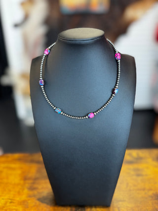 Cotton Candy Sterling Pearl Choker-Necklaces-Bijoux-Motis & Co Boutique, Women's Fashion Boutique in Carthage, Missouri