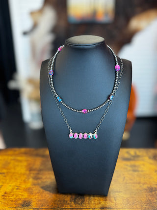 Cotton Candy Sterling Pearl Choker-Necklaces-Bijoux-Motis & Co Boutique, Women's Fashion Boutique in Carthage, Missouri