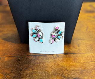 Hada Cotton Candy Cluster Earrings-Earrings-Touch of Gallop-Motis & Co Boutique, Women's Fashion Boutique in Carthage, Missouri
