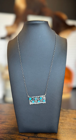Francisco Turquoise Bar Necklace-Necklaces-Touch of Gallop-Motis & Co Boutique, Women's Fashion Boutique in Carthage, Missouri