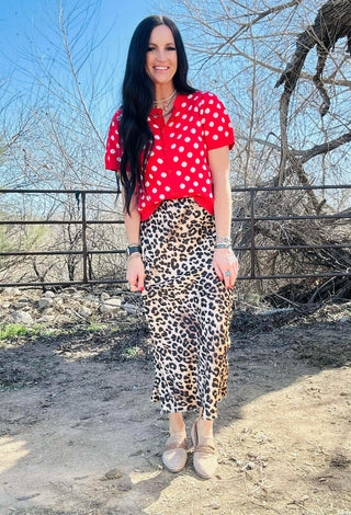 Patty Polka Dot Short Sleeve Sweater-Sweaters-Very J-Motis & Co Boutique, Women's Fashion Boutique in Carthage, Missouri