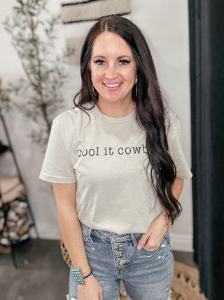 Cool It Cowboy Cream Graphic Tee-Graphic Tees-The Lattimore Claim-Motis & Co Boutique, Women's Fashion Boutique in Carthage, Missouri