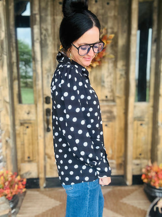 Cathy Classic Polka Dot Blouse