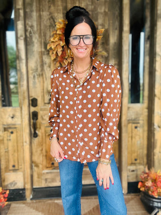Cathy Classic Polka Dot Blouse