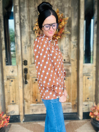 Cathy Classic Polka Dot Blouse