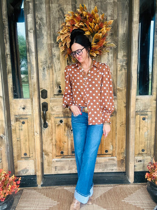 Cathy Classic Polka Dot Blouse