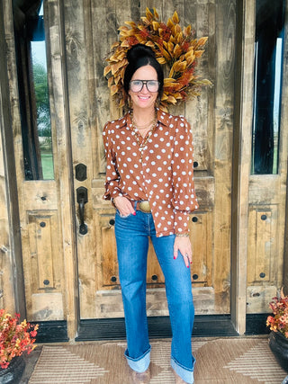 Cathy Classic Polka Dot Blouse