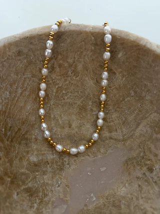 Pearl and Gold Layering Necklace | The Allison-Necklaces-ChanSutt-Motis & Co Boutique, Women's Fashion Boutique in Carthage, Missouri