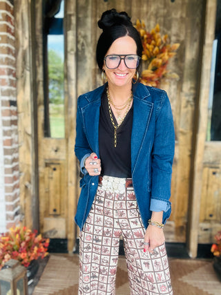 Donna Dark Wash Denim Blazer