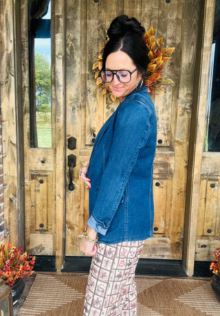 Donna Dark Wash Denim Blazer
