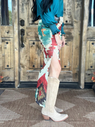 Aztec Sundown Western Skirt-Dresses-sterling kreek-Motis & Co Boutique, Women's Fashion Boutique in Carthage, Missouri