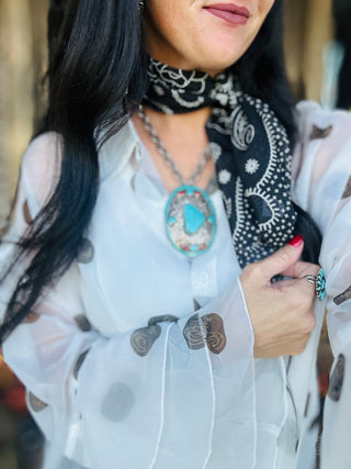 Hay There Sheer Flowy Blouse