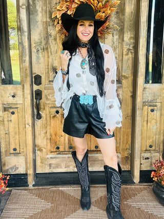 Rockin Croc Shorts in Black-Shorts-2 Fly-Motis & Co Boutique, Women's Fashion Boutique in Carthage, Missouri