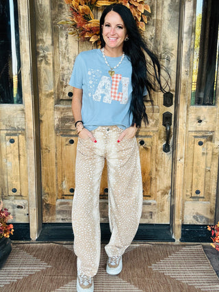 Patchwork FALL Graphic Boxy Tee