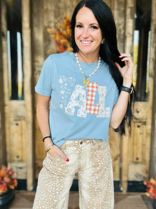 Patchwork FALL Graphic Boxy Tee