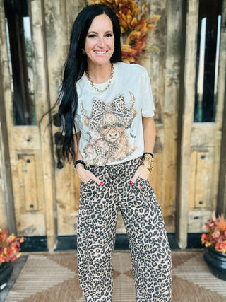 Jett Relaxed Leopard Barrel Pants
