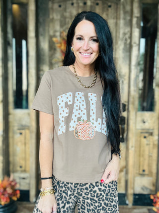 Polka Dot FALL Pumpkin Graphic Tee
