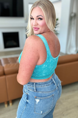 When and Where Reversible Ribbed Cropped Tank in Light Teal-Tanks-Ave Shops-Motis & Co Boutique, Women's Fashion Boutique in Carthage, Missouri