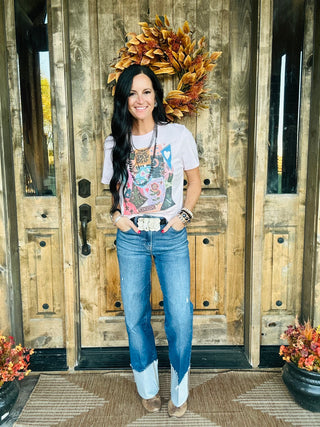 XOXO Quilted Patchwork Graphic Tee-Graphic Tees-XOXO ART & Co-Motis & Co Boutique, Women's Fashion Boutique in Carthage, Missouri