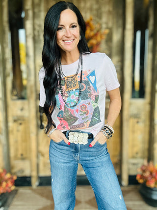 XOXO Quilted Patchwork Graphic Tee-Graphic Tees-XOXO ART & Co-Motis & Co Boutique, Women's Fashion Boutique in Carthage, Missouri