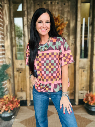 Sew It Goes Vintage Fall Quilt Top-Short Sleeves-2 Fly-Motis & Co Boutique, Women's Fashion Boutique in Carthage, Missouri