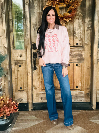 Tres Amigos Western Sweater-Short Sleeves-2 Fly-Motis & Co Boutique, Women's Fashion Boutique in Carthage, Missouri