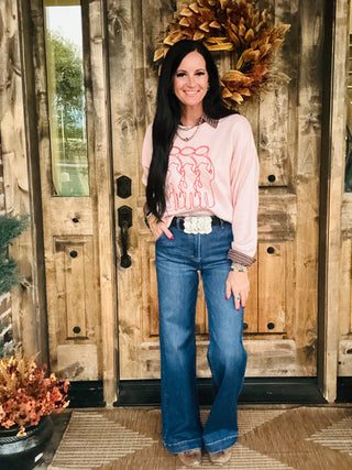 Tres Amigos Western Sweater-Short Sleeves-2 Fly-Motis & Co Boutique, Women's Fashion Boutique in Carthage, Missouri