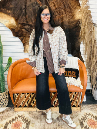 Britt Western Print Barn Jacket