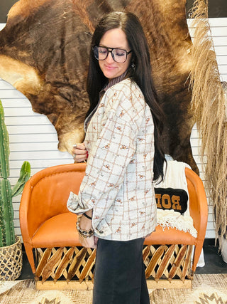 Britt Western Print Barn Jacket