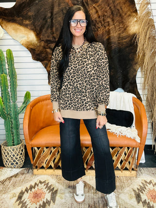 Brinley Oversize Leopard Pullover