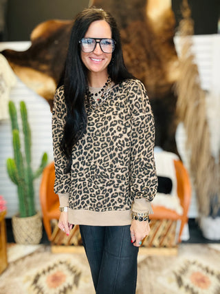 Brinley Oversize Leopard Pullover