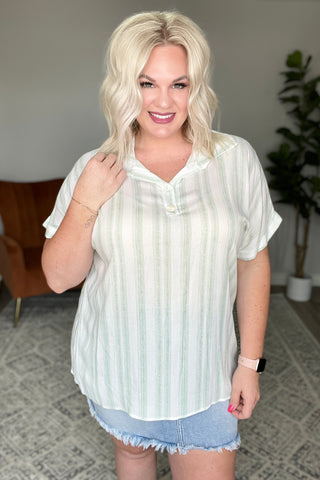 So Far Away Striped Top-Short Sleeves-Ave-Motis & Co Boutique, Women's Fashion Boutique in Carthage, Missouri