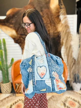 Patchwork Vintage Denim Tote Bag