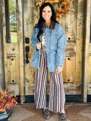 Harlow Denim Corduroy Collar Barn Jacket-Jackets-blu pepper-Motis & Co Boutique, Women's Fashion Boutique in Carthage, Missouri