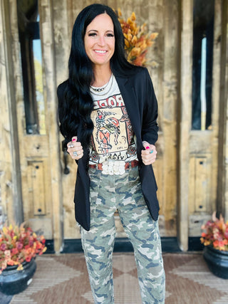 XOXO Folk Art Vegas Bronc Rider Tee-Graphic Tees-XOXO ART & Co-Motis & Co Boutique, Women's Fashion Boutique in Carthage, Missouri