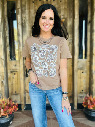 XOXO Vintage 1940 Cowboys Graphic Tee-Graphic Tees-XOXO ART & Co-Motis & Co Boutique, Women's Fashion Boutique in Carthage, Missouri