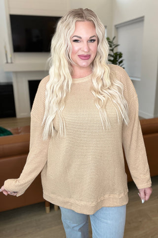 Soft And Sweet Waffle Knit Pullover-Sweaters-Ave Shops-Motis & Co Boutique, Women's Fashion Boutique in Carthage, Missouri