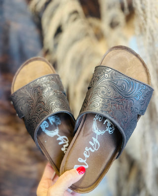 Jordyn Western Boho Slip-On Sandals-Sandals-Very G-Motis & Co Boutique, Women's Fashion Boutique in Carthage, Missouri